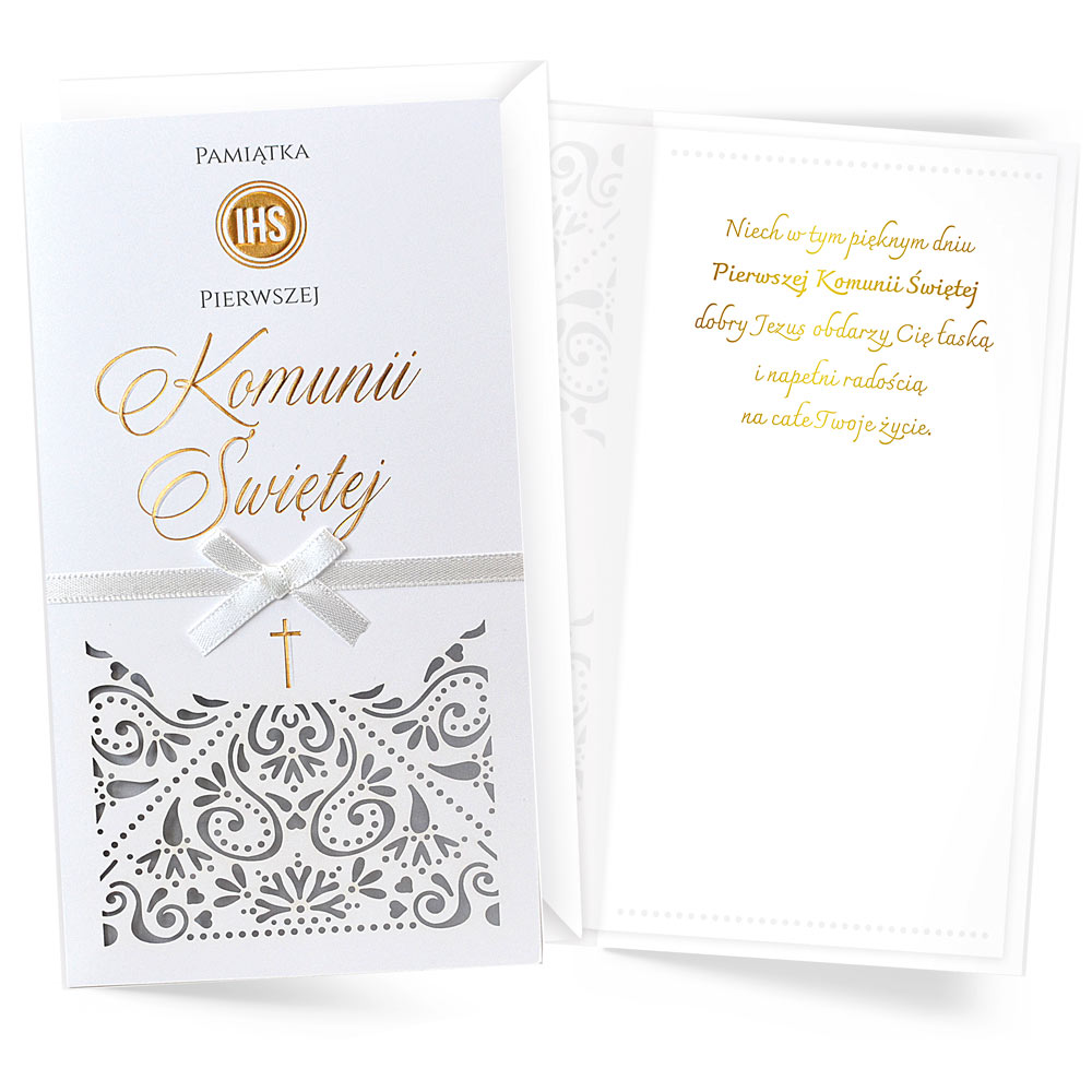 Karnet z kopertą: Pamiątka Pierwszej Komunii Świętej PM-290