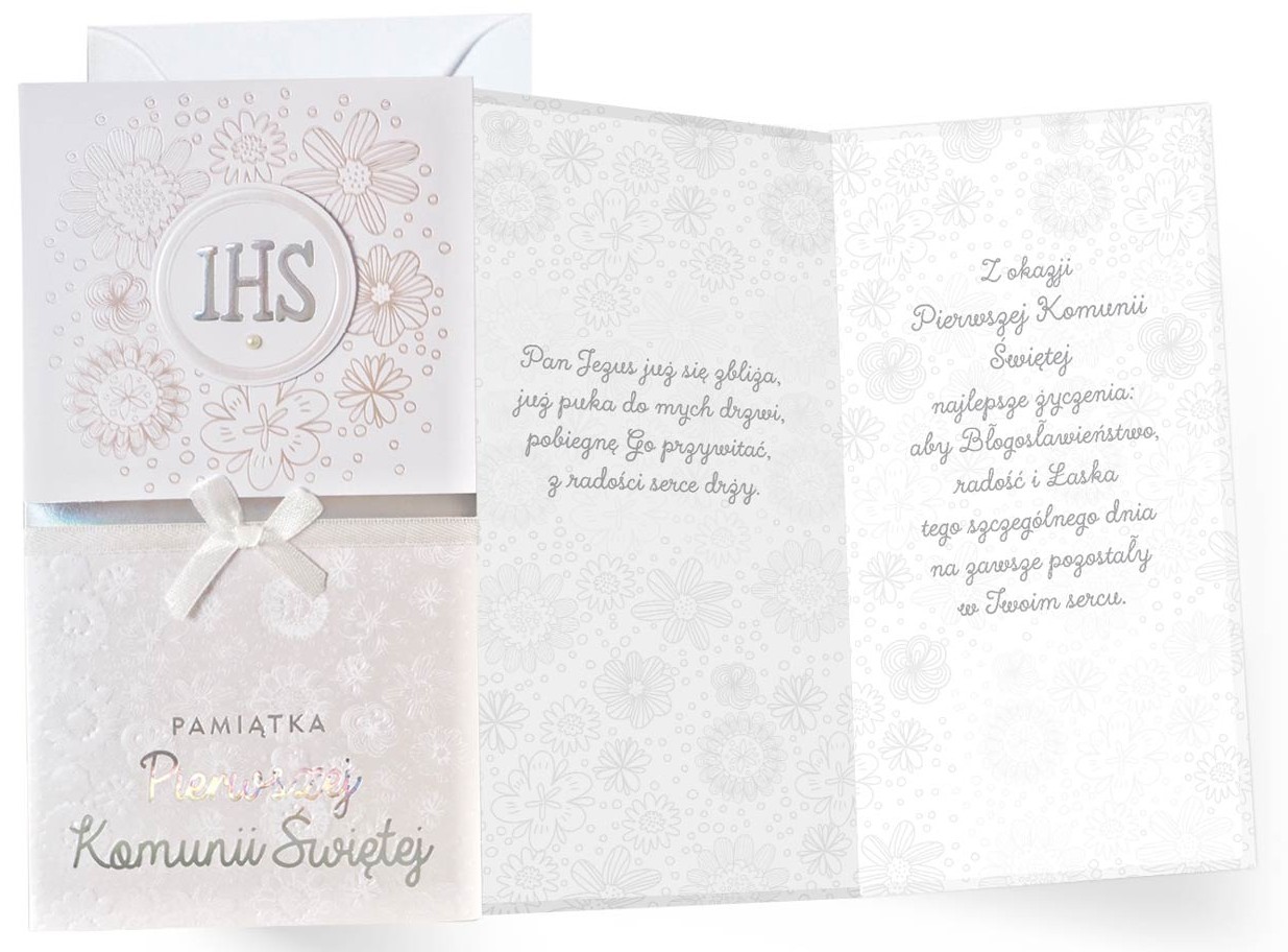 Karnet z kopertą: Pamiątka Pierwszej Komunii Świętej PM-140