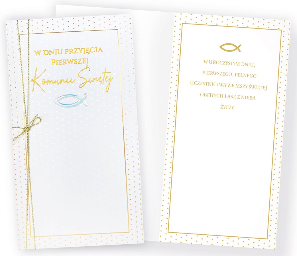 Karnet z kopertą: Pamiątka Pierwszej Komunii Świętej PM-215