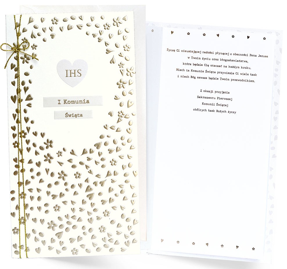 Karnet z kopertą: Pamiątka Pierwszej Komunii Świętej PM-355