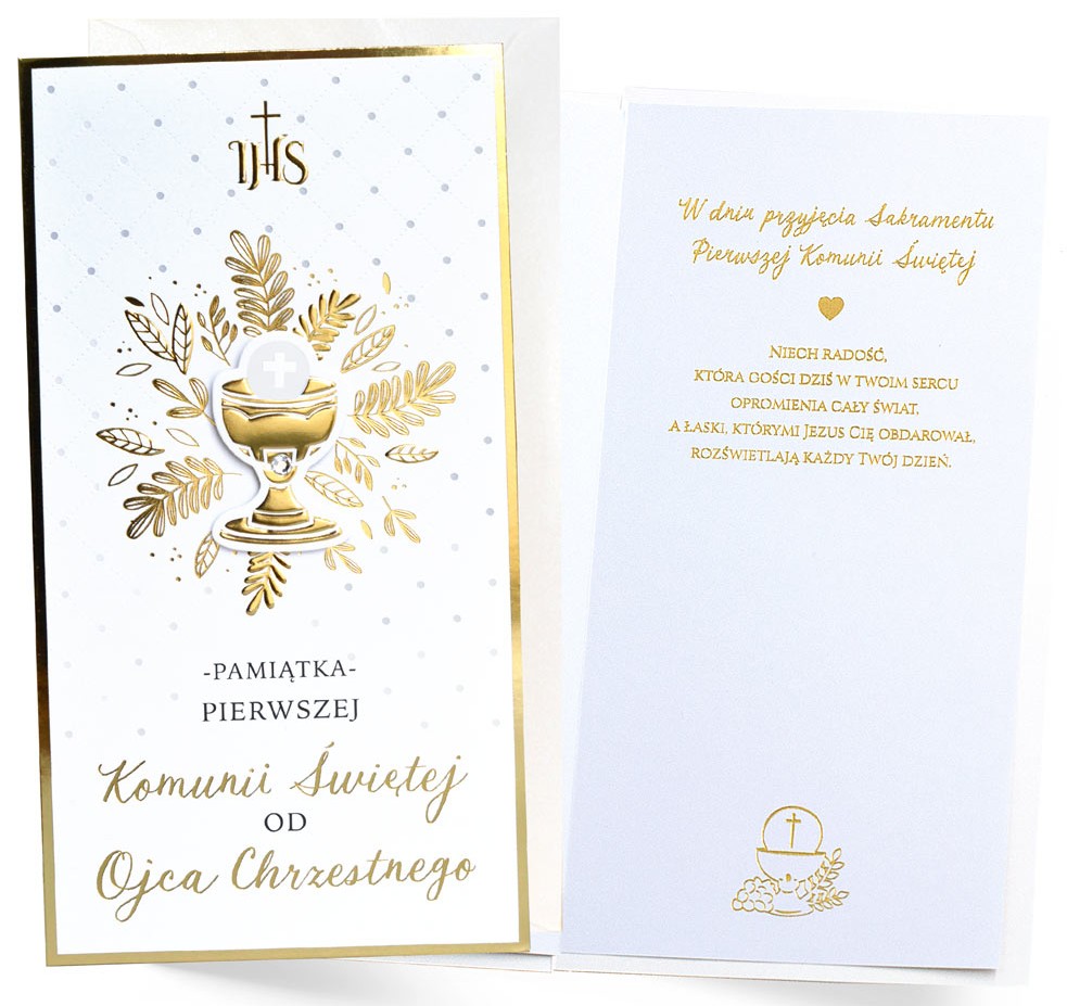 Karnet z kopertą: Pamiątka Pierwszej Komunii Świętej PM-356