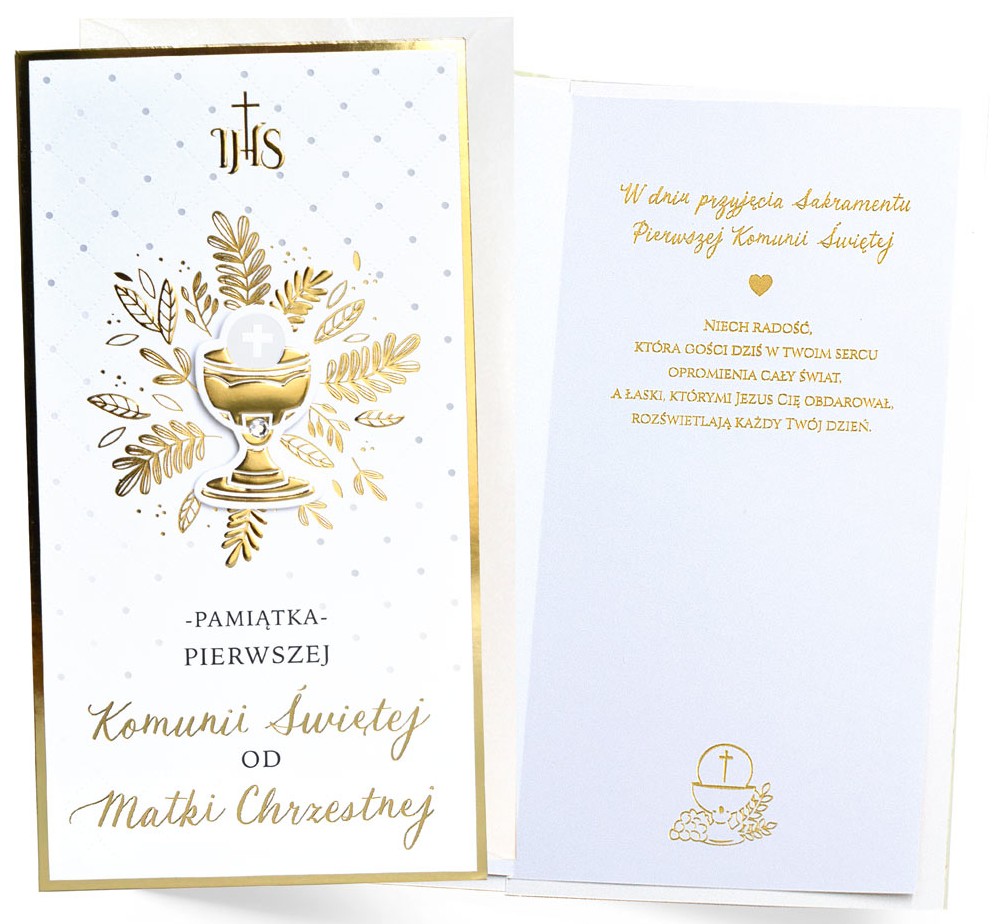 Karnet z kopertą: Pamiątka Pierwszej Komunii Świętej PM-357