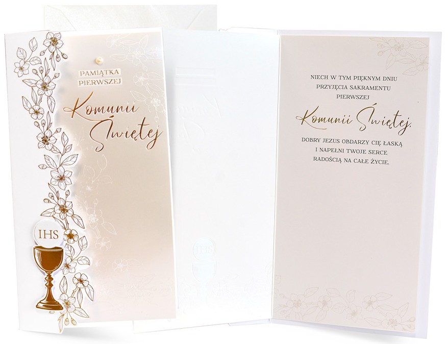 Karnet z kopertą: Pamiątka Pierwszej Komunii Świętej PM-458