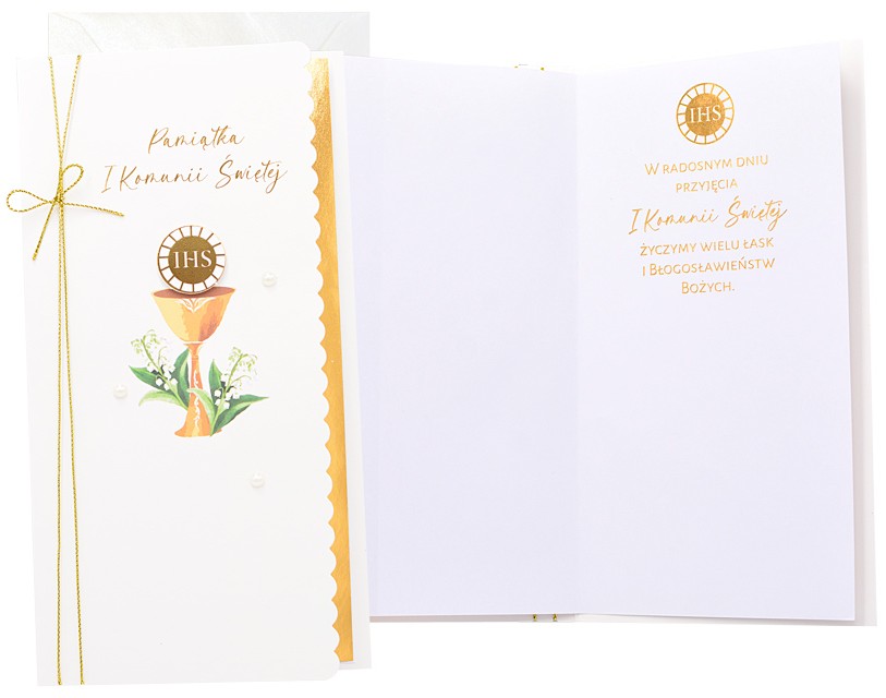 Karnet z kopertą: Pamiątka Pierwszej Komunii Świętej PM-462