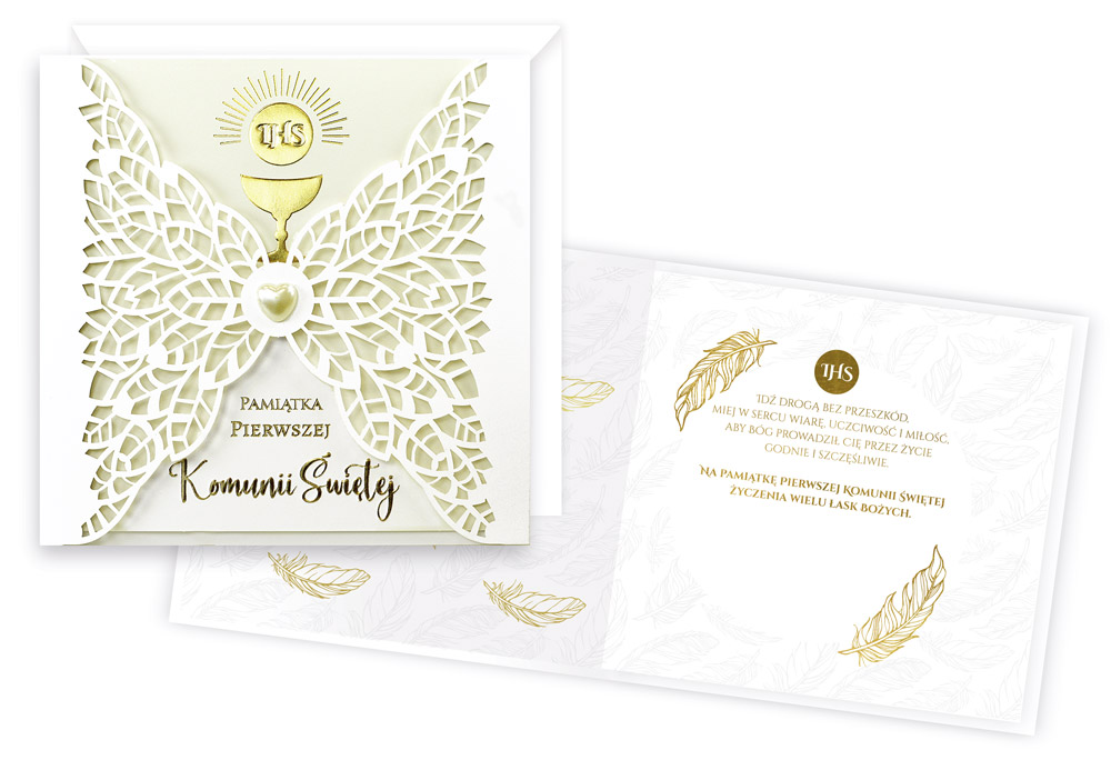 Karnet z kopertą: Pamiątka PIERWSZEJ Komunii Świętej KPE-0181