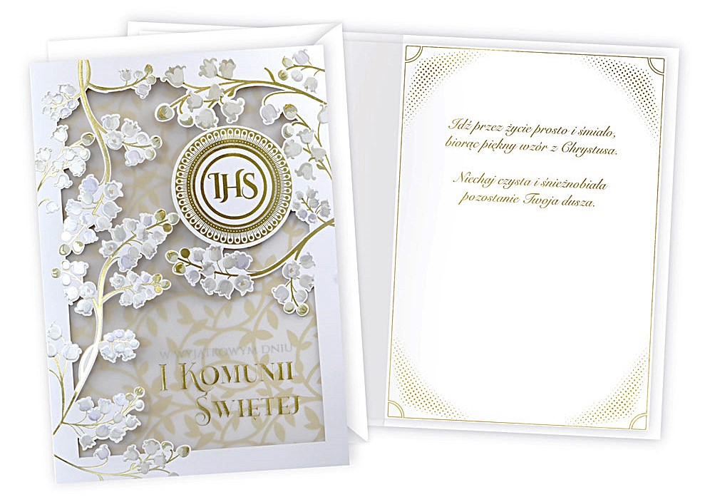 Karnet z kopertą: Pamiątka PIERWSZEJ Komunii Świętej KPE-0183