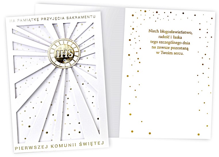 Karnet z kopertą: Pamiątka PIERWSZEJ Komunii Świętej KPE-0188