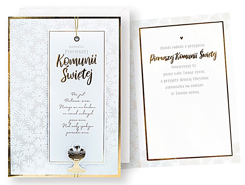 Karnet z kopertą: Pamiątka PIERWSZEJ Komunii Świętej KPE-0233