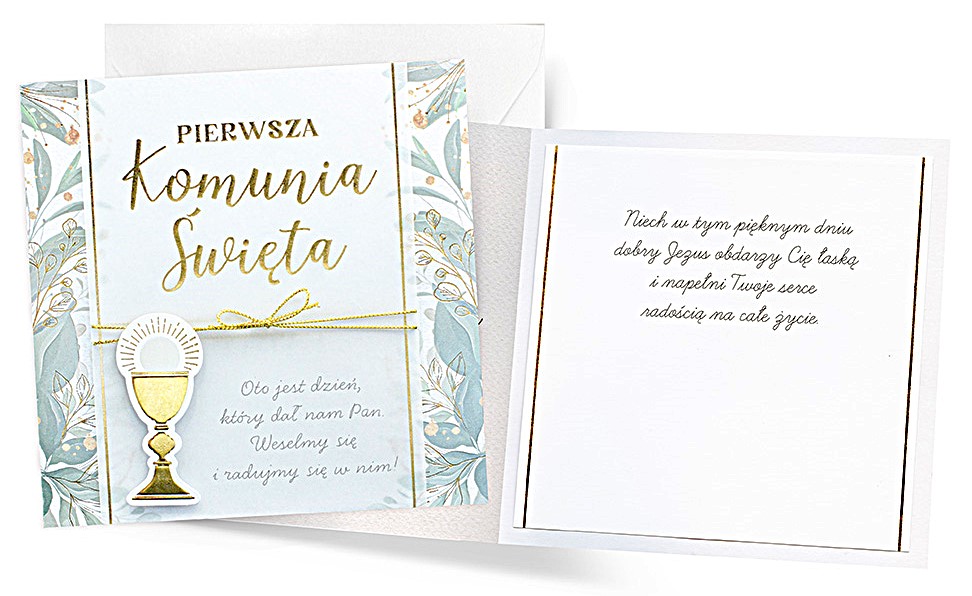 Karnet z kopertą: Pamiątka PIERWSZEJ Komunii Świętej KPE-0235