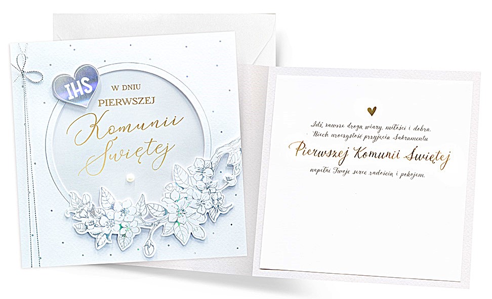 Karnet z kopertą: Pamiątka PIERWSZEJ Komunii Świętej KPE-0234