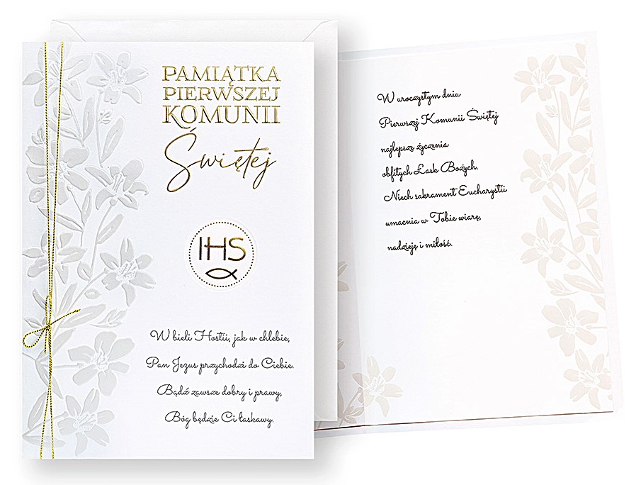 Karnet z kopertą: Pamiątka PIERWSZEJ Komunii Świętej KPE-0238