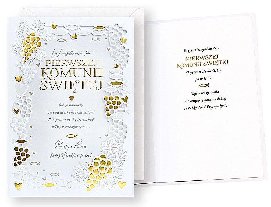 Karnet z kopertą: Pamiątka PIERWSZEJ Komunii Świętej KPE-0237