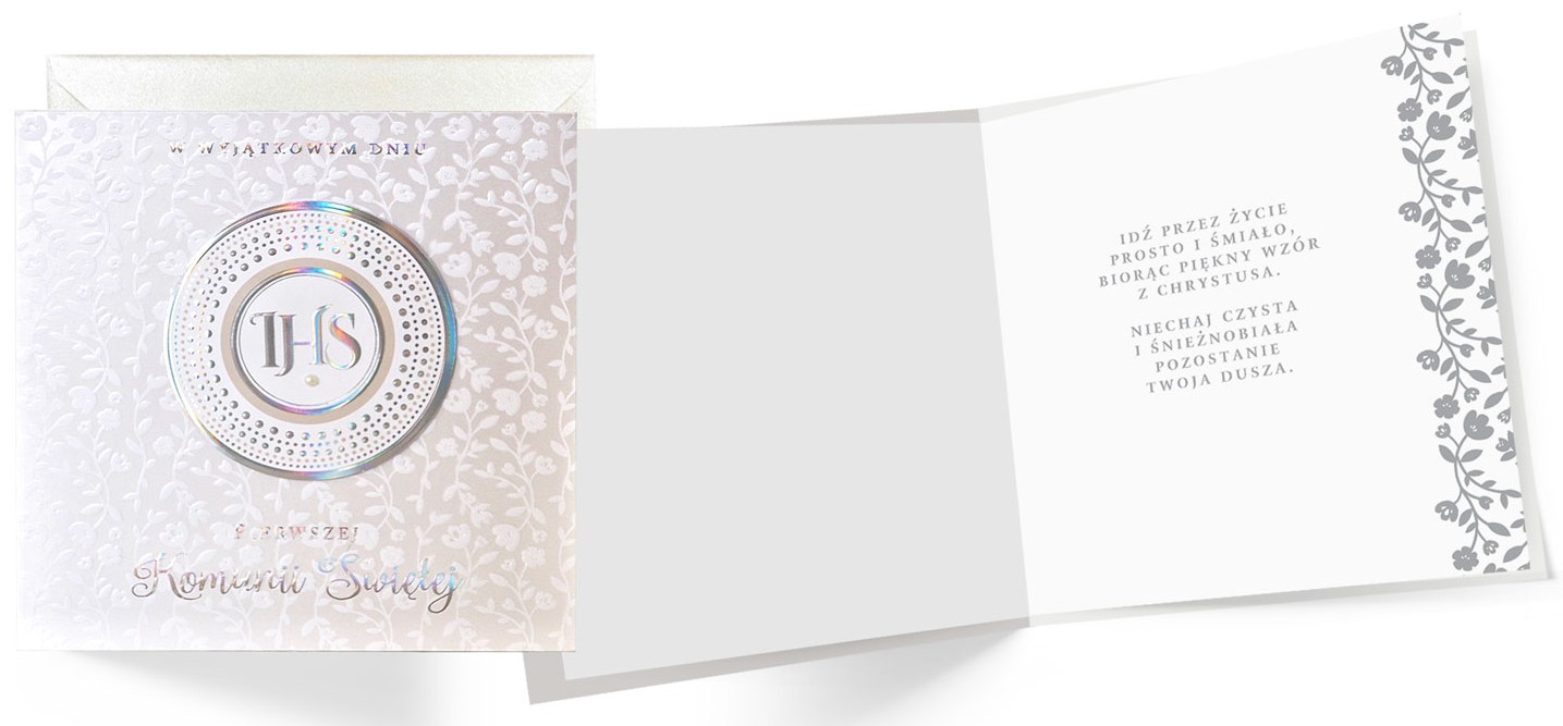 Karnet z kopertą: Pamiątka PIERWSZEJ Komunii Świętej KPE-0129