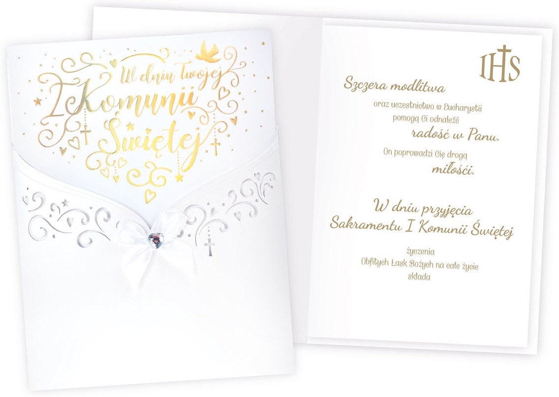 Karnet z kopertą: Pamiątka PIERWSZEJ Komunii Świętej KPE-0156