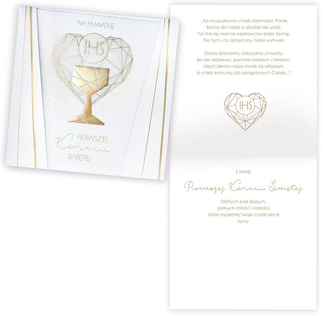 Karnet z kopertą: Pamiątka PIERWSZEJ Komunii Świętej KPE-0160