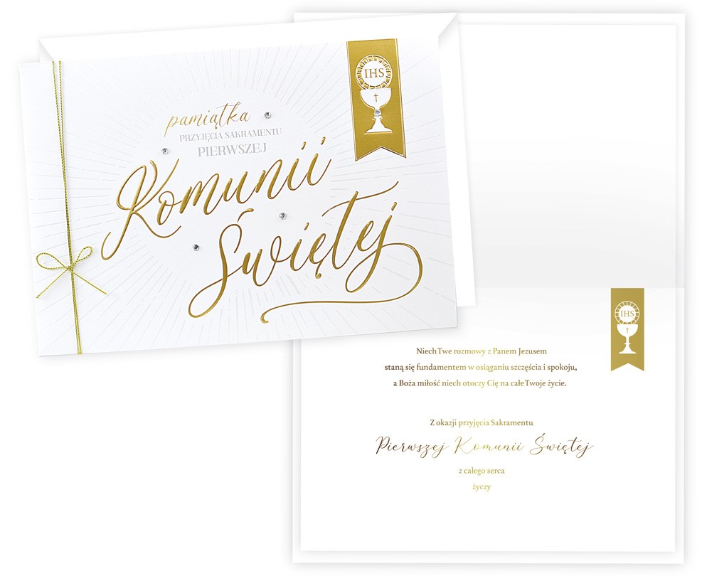 Karnet z kopertą: Pamiątka PIERWSZEJ Komunii Świętej KPE-0186