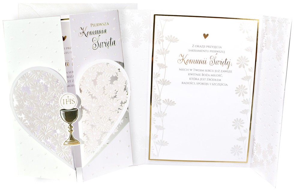 Karnet z kopertą: Pamiątka PIERWSZEJ Komunii Świętej KPE-0245