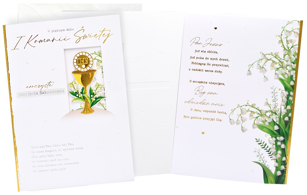 Karnet z kopertą: Pamiątka PIERWSZEJ Komunii Świętej KPE-0247