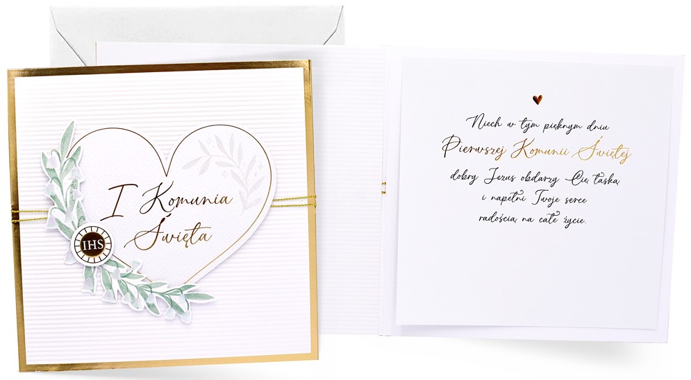 Karnet z kopertą: Pamiątka PIERWSZEJ Komunii Świętej KPE-0249