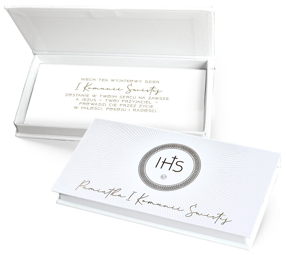 Pudełko ozdobne na banknoty PIERWSZA KOMUNIA ŚWIĘTA MB-011