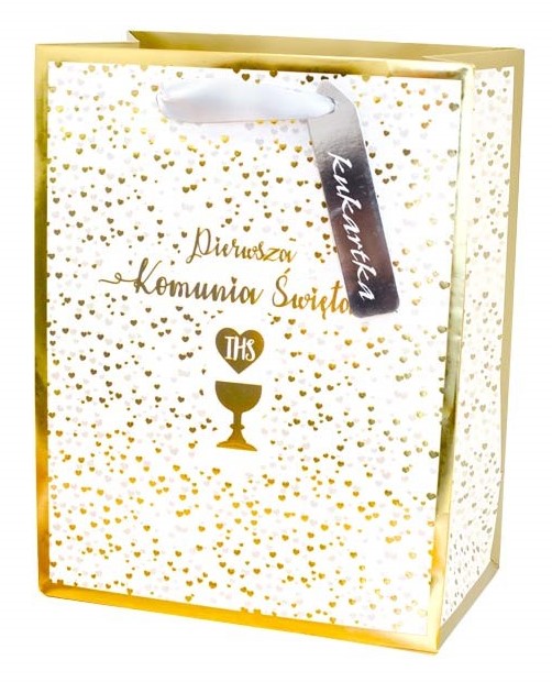 Torba prezentowa Komunia 26x32,3x12,5 cm QPL-127 wzór 2