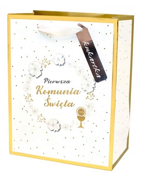 Torba prezentowa Komunia 26x32,3x12,5 cm QPL-127 wzór 4