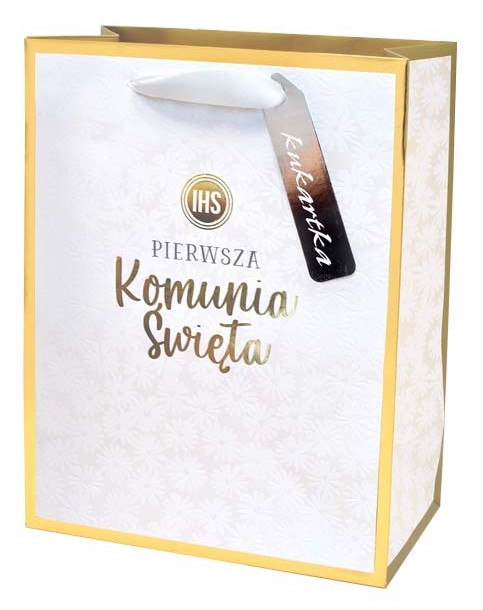Torba prezentowa Komunia 18x10x23 cm QPM-123 wzór 3