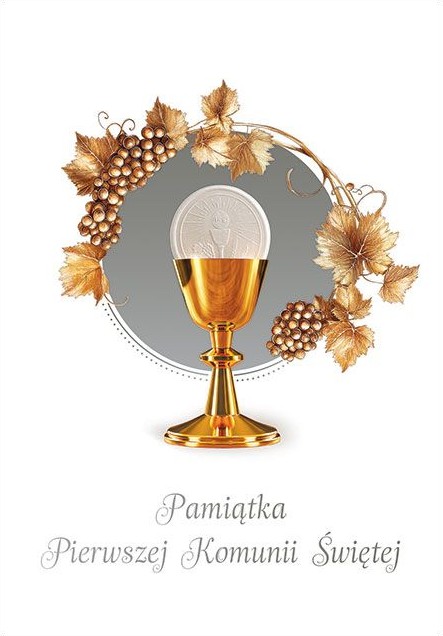 Karnet z kopertą komunijny: Chleb Życia 1 - cytat św. Jana Pawła II