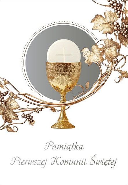 Karnet z kopertą komunijny: Chleb Życia 2 - cytat św. Karola Acutisa