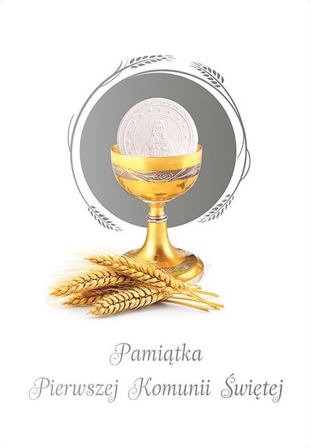 Karnet z kopertą komunijny: Chleb Życia 3 - cytat św. Karola Acutisa