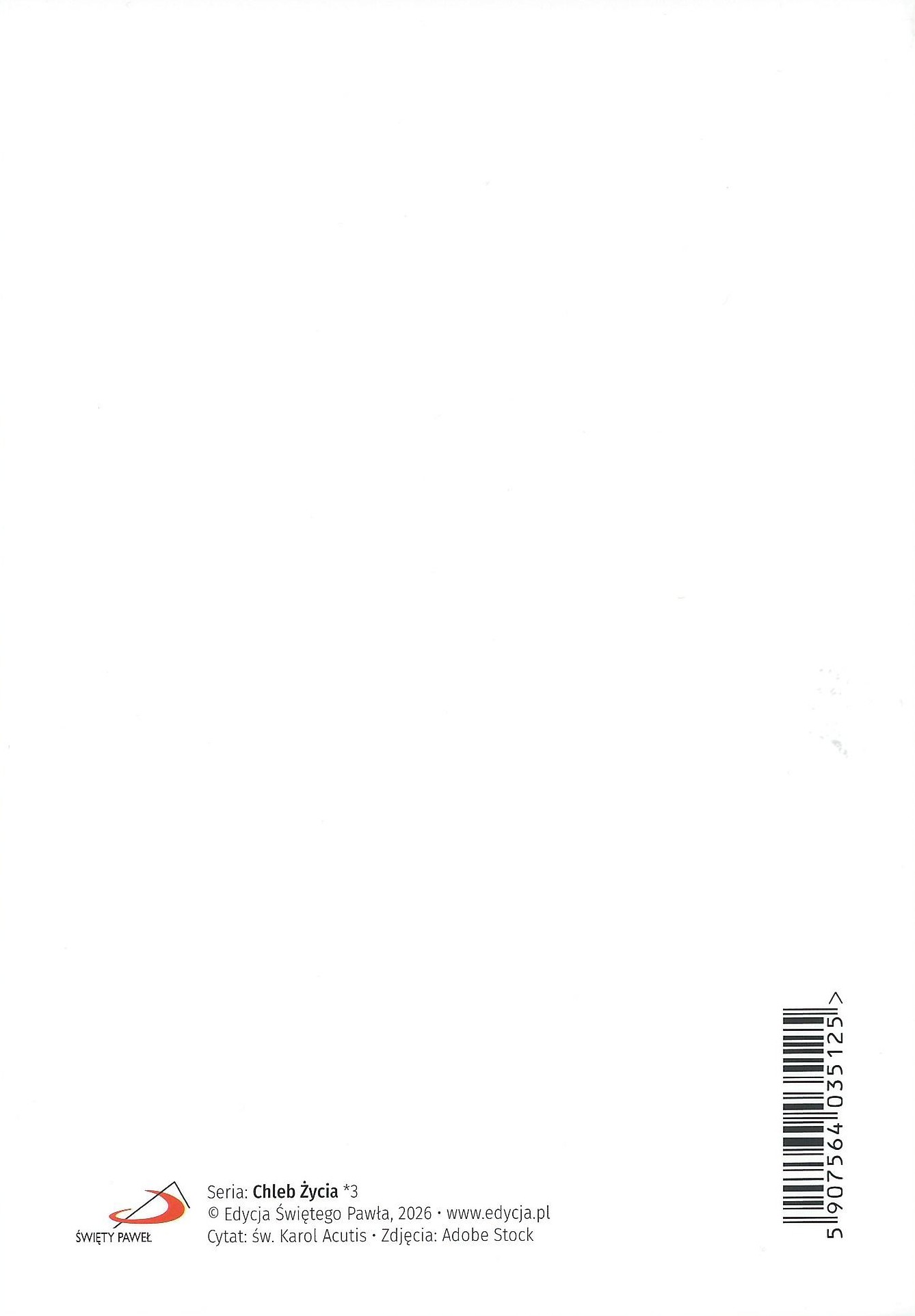 Karnet z kopertą komunijny: Chleb Życia 3 - cytat św. Karola Acutisa