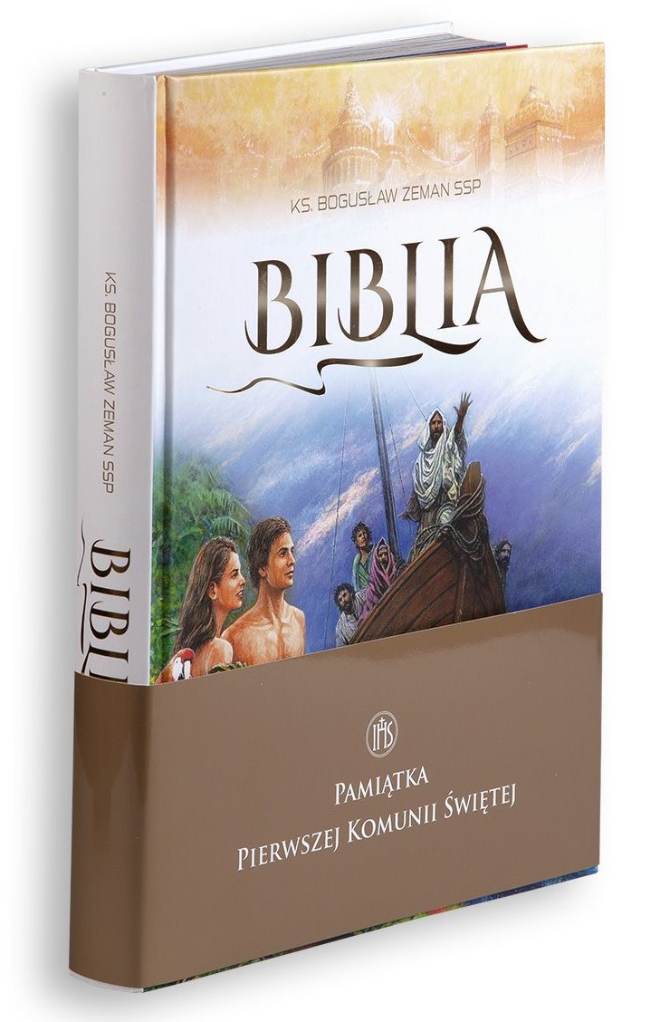 BIBLIA (opaska PAMIĄTKA PIERWSZEJ KOMUNII ŚWIĘTEJ) - Ks. Bogusław Zeman SSP