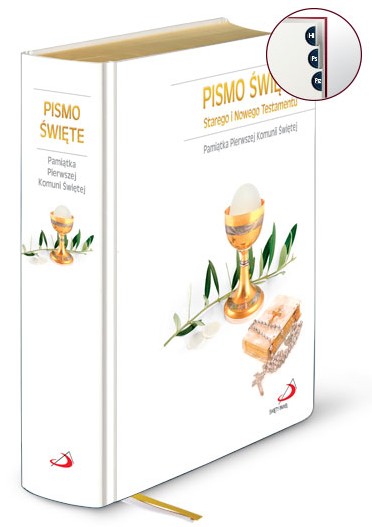 PISMO ŚWIĘTE Starego i Nowego Testamentu (złocone, paginatory) - Pamiątka I Komunii Św.