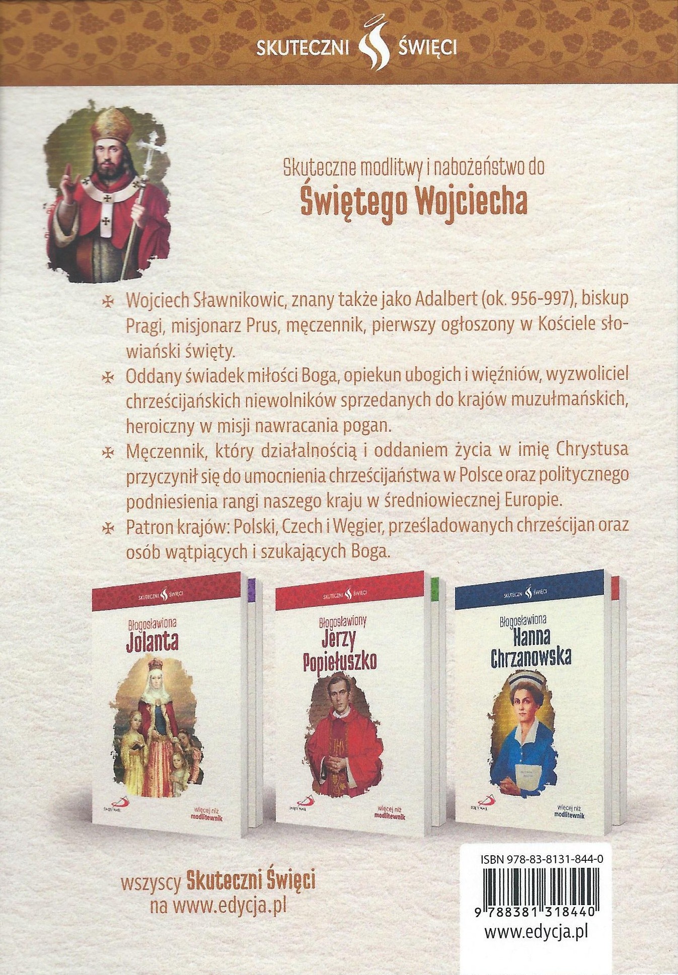SKUTECZNI ŚWIĘCI: Święty Wojciech - książka