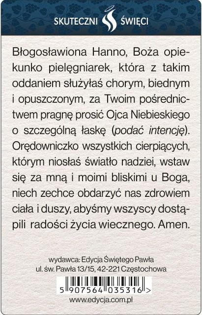 SKUTECZNI ŚWIĘCI: Błogosławiona Hanna Chrzanowska - obrazek w formie karty