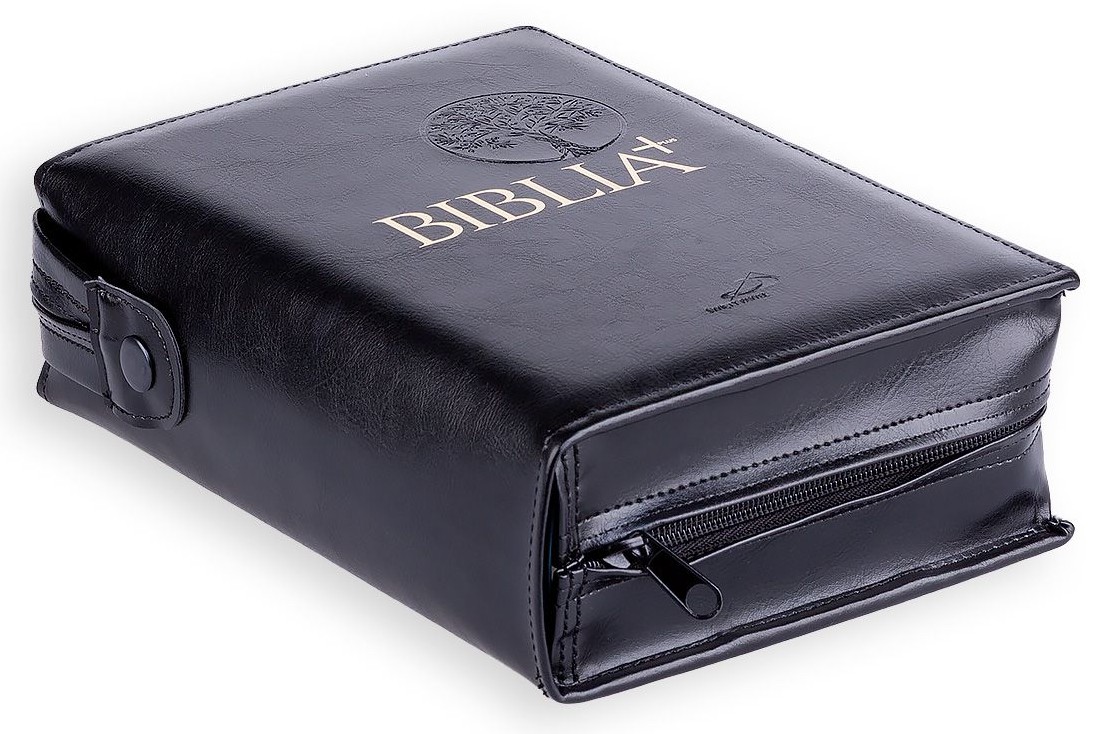 Oprawa / Okładka z suwakiem na Biblię PLUS - czarna