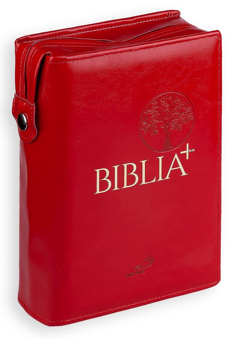 Oprawa / Okładka z suwakiem na Biblię PLUS - czerwona