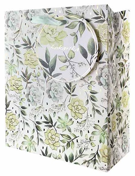 Torba prezentowa kukartka - seria kwiatowa 26x32,3x12,5 cm QL-345 wzór 3