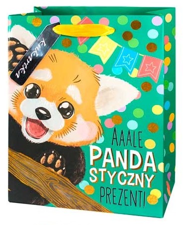 Torba prezentowa dziecięca - zwierzęta (Panda) 18x23x10 cm QM-333