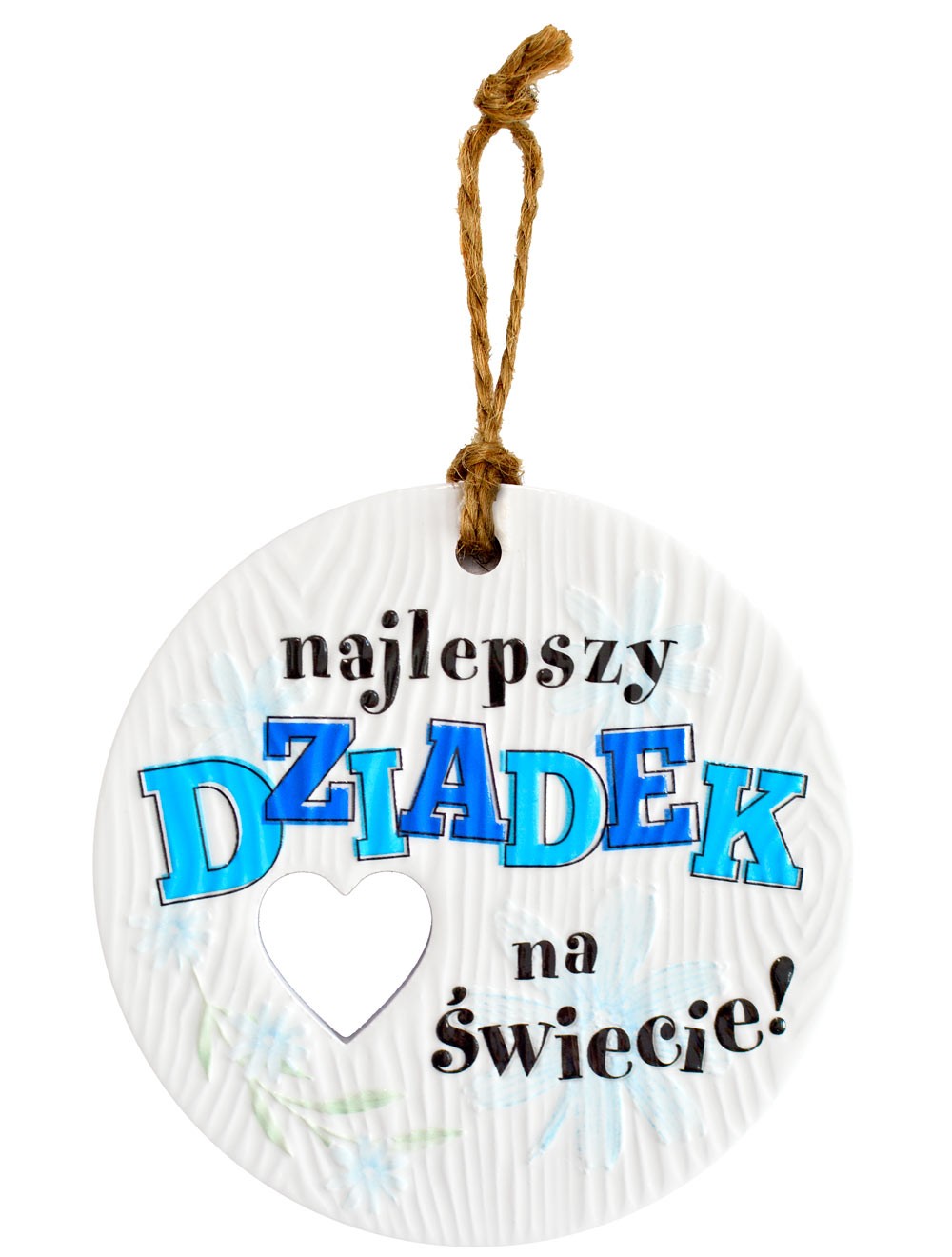 Zawieszka ceramiczna: "najlepszy DZIADEK na świecie!" CEZ-132