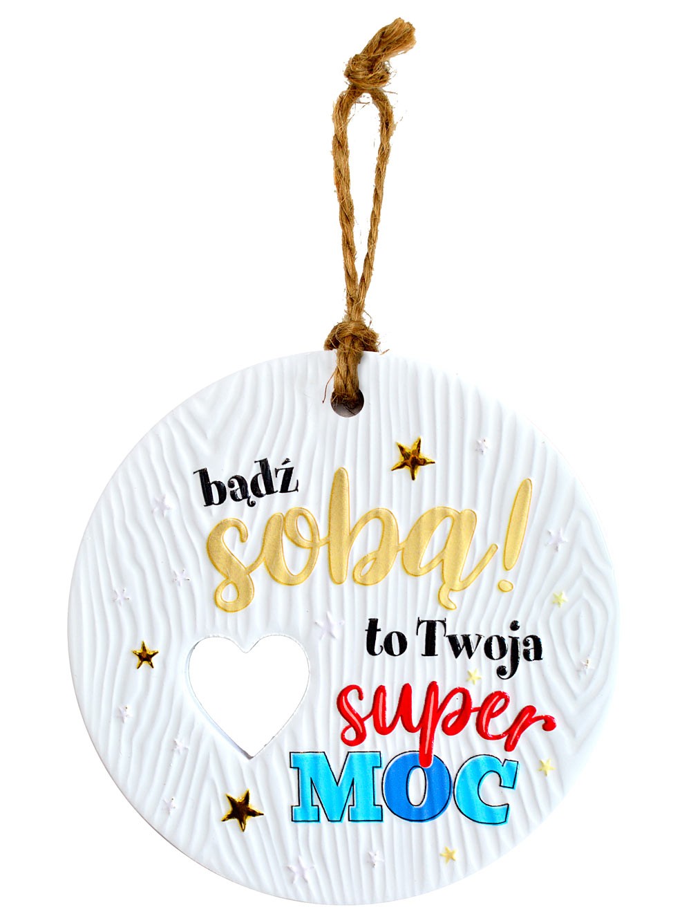 Zawieszka ceramiczna: "bądź sobą! To Twoja super MOC" CEZ-133