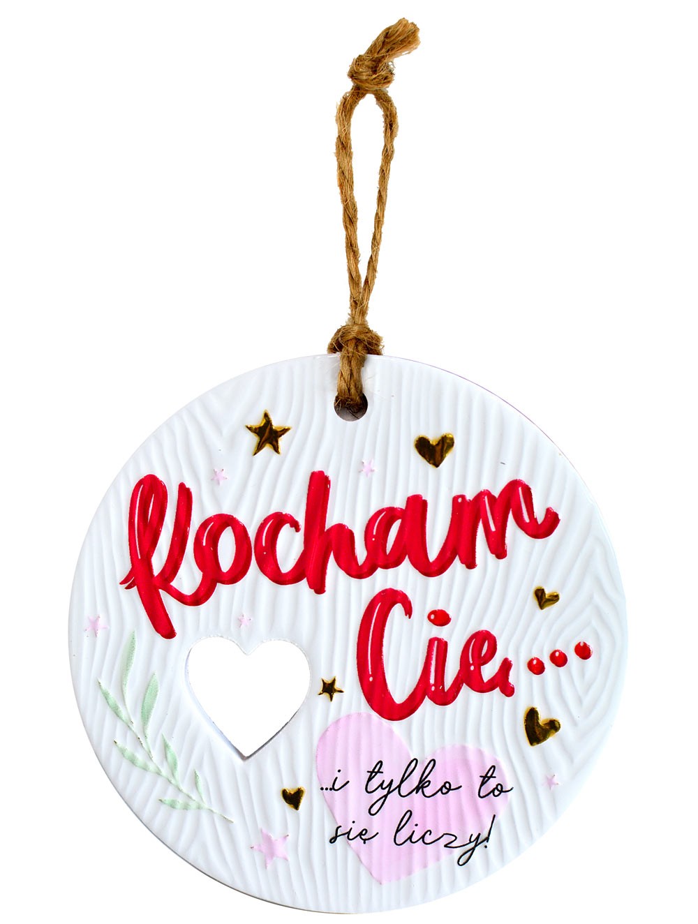 Zawieszka ceramiczna: "Kocham Cię... i tylko to się liczy!" CEZ-160