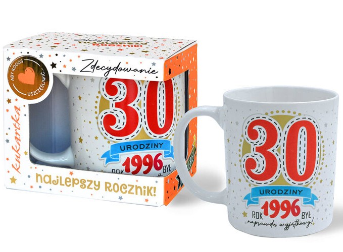 Kubek Premium kukartka Urodziny 30 (cyfry, roczniki) Q-1071