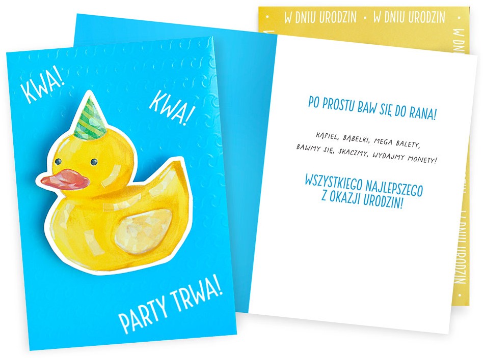 Karnet z kopertą Dream Cards: Urodziny (kaczuszka) DK-1350