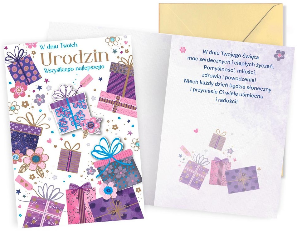 Karnet z kopertą Dream Cards: Urodziny (damskie, prezenty) DK-1392