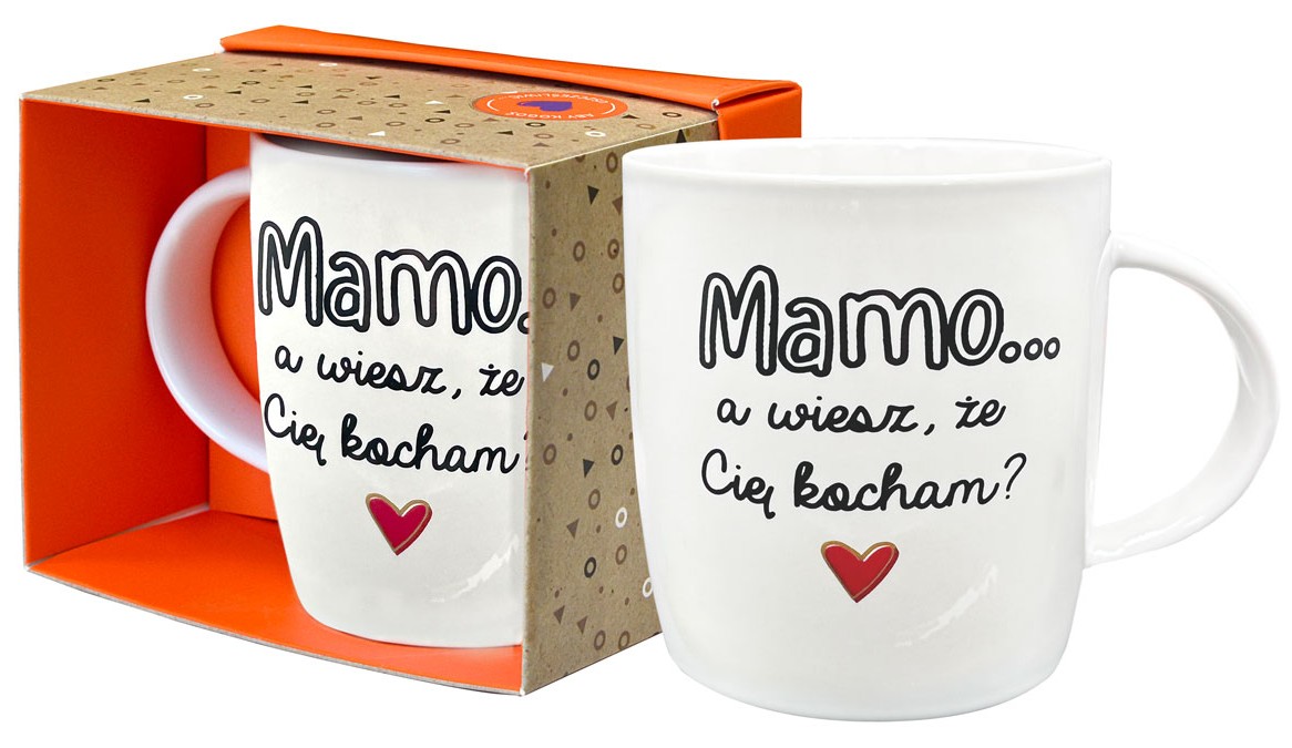Kubek TOP kukartka "Mamo... a wiesz, że Cię kocham?" 350 ml TOP-020