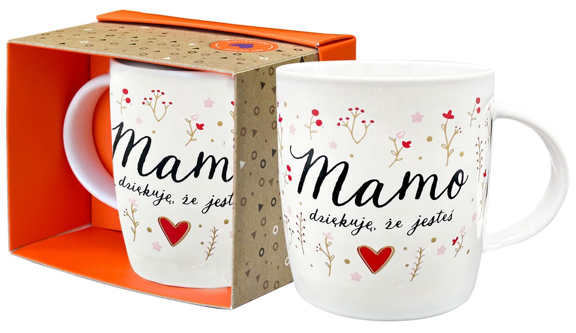 Kubek TOP kukartka "Mamo dziękuję, że jesteś" 350 ml TOP-019