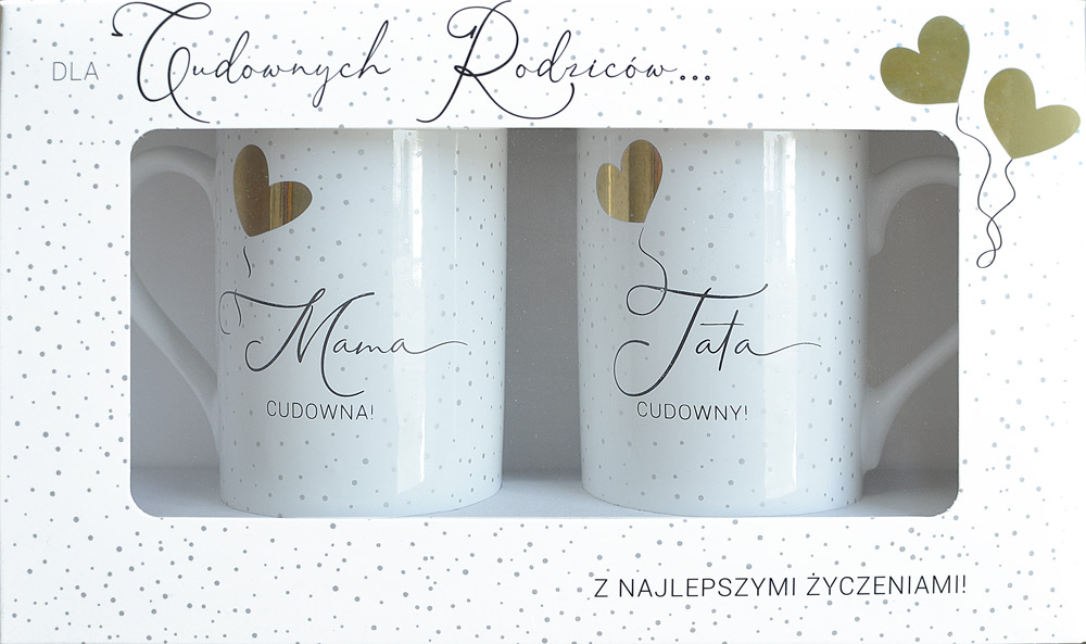 KOMPLET 2 kubków "Cudownych Rodziców..." 2 x 275 ml Q-961