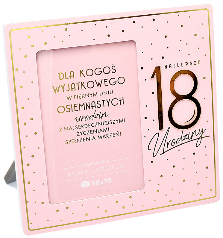 Ramka Moments Elite: URODZINY 18 (osiemnastka, różowe) RM-086