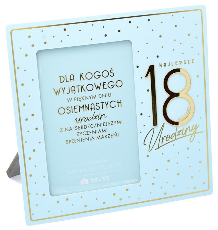 Ramka Moments Elite: URODZINY 18 (osiemnastka, niebieskie) RM-087
